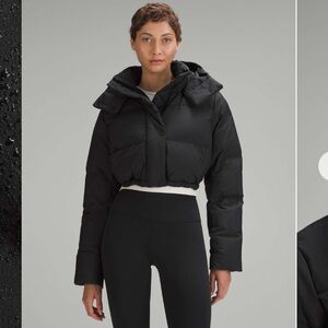 lululemon athletica Black Cropped Puffer Jacket